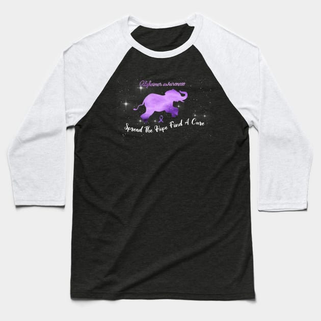 Alzheimer Awareness Spread The Hope Find A Cure Gift Baseball T-Shirt by thuylinh8